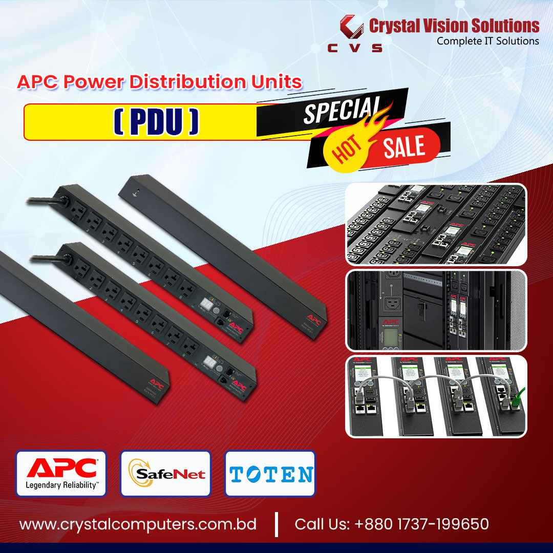 Crystalvisionbd's tweet image. 𝗥𝗲𝗹𝗶𝗮𝗯𝗹𝗲 𝗣𝗼𝘄𝗲𝗿 𝗠𝗮𝗻𝗮𝗴𝗲𝗺𝗲𝗻𝘁 𝗳𝗼𝗿 𝗬𝗼𝘂𝗿 𝗗𝗮𝘁𝗮 𝗖𝗲𝗻𝘁𝗲𝗿! ⚡

📍 Corporate Office: Tower 71, Level-8, ECB, Dhaka Cantonment, Dhaka-1206
 🌐 crystalcomputers.com.bd

#APCPDU #PowerDistributionUnit #ServerRoom #DataCenterSolutions #RackPDU