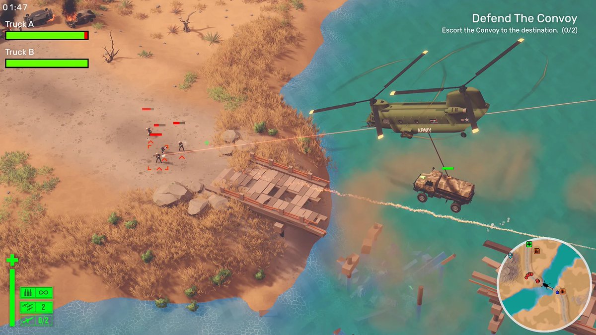 🚁💥 Just another day in Cleared Hot: airlifting trucks with a Chinook while laying down suppressive fire.
Physics? Optional.
Explosions? Mandatory.

🎮 Wishlist Cleared Hot on Steam: store.steampowered.com/app/1710820/Cl…
#ScreenshotSaturday #IndieGame #HelicopterGame #MicroProse
