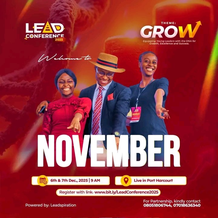 leadspiration's tweet image. Welcome to our month of Supernatural Abundance and Supply.

Happy new month, dear Leader.

P.S: Can you smell growth? Lead Conference is almost here!

#November #NewMonth #LeadConference #Leadspiration #Grow
