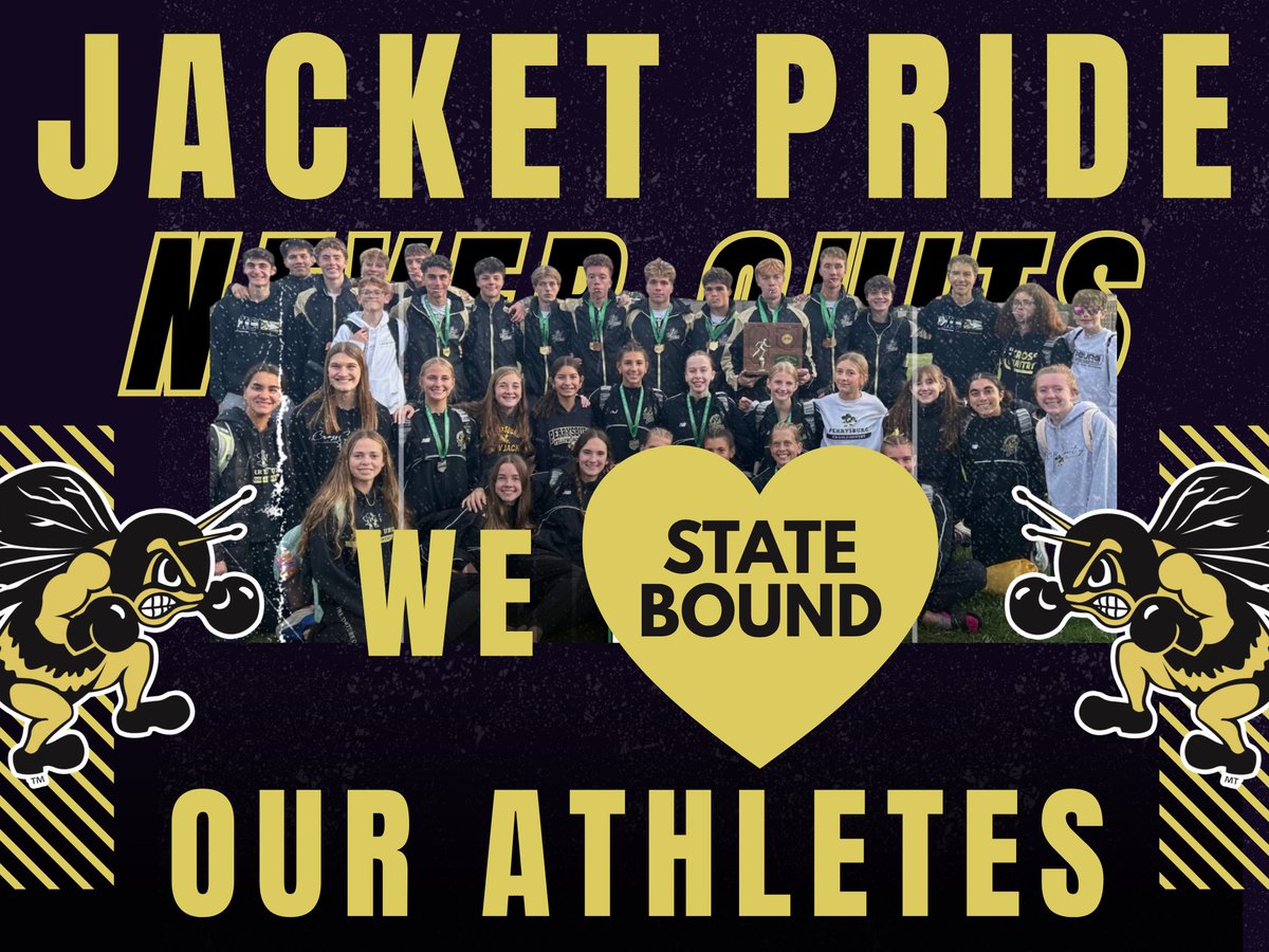 Boys &amp; Girls Cross Country compete today for a STATE TITLE!  Your heart and support help them go the distance today and on 11/4 too!!

Good luck boys &amp; girls!

#JacketPrideNeverQuits #StrongSchoolsStrongTeams