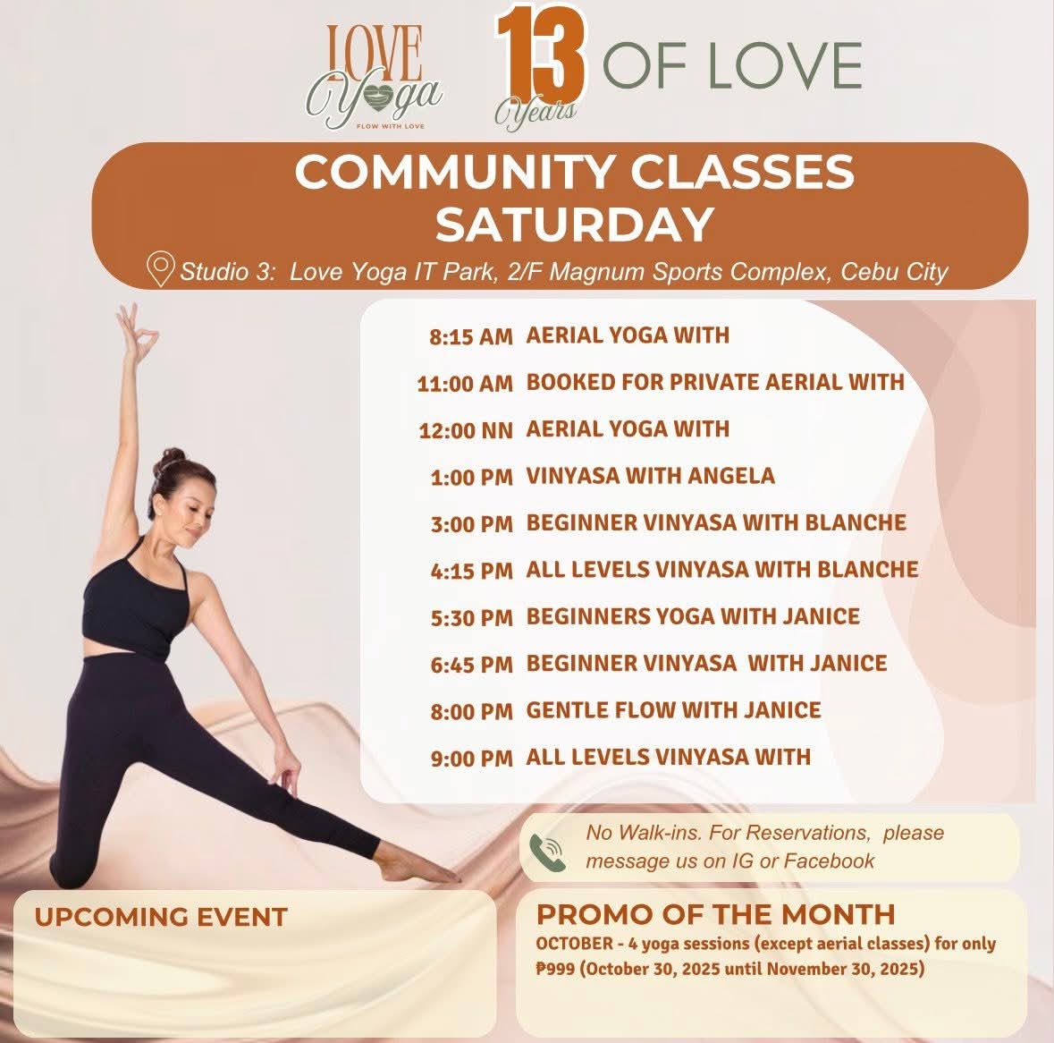 janicenitnit's tweet image. Join me SATURDAY 5.30PM Beginners Yoga, 6.45PM Beginner Vinyasa, 8PM Gentle Flow classes at Love YOGA WORLD 🧘‍♀️🧘🧘‍♂️ Visit, like, follow the page.  Register, click the link . 👇Love &amp;amp; gratitude. ❤️💮 Namaste. 🙏 #beginnersvinyasa #beginnersyoga #gentleflow 
instagram.com/p/DQePAjYDNDM/…