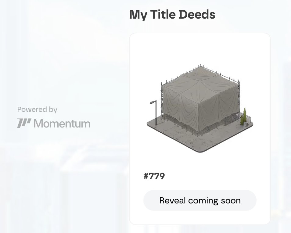 wow i am the lucky recipient of title deed #779 !

i don't know how i got the lucky number one but super thx to <a href="/MMTFinance/">MomentumⓂ️Ⓜ️T</a> for that

im gonna be a rockstar