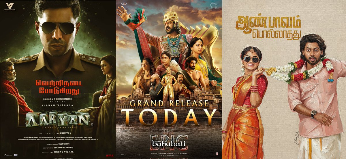 CcInfilmin's tweet photo. Opening Day TN Gross :-
Aaryan - 1.25 crore
Baahubali The Epic - 64 Lakhs
Aanpaavam Polladhathu - 58 Lakhs
Day 2 Aaryan & Aanpaavam are neck to neck while Bison in its 3rd weekend is trending ahead of both. https://t.co/rvqsfP34YW