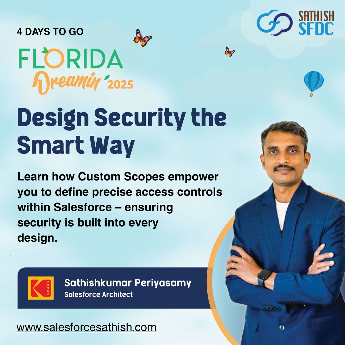 sathishsfdc's tweet image. 4 days to go for @dreamin_florida 25! 🌴✨

Join to explore how Custom Scopes empower precise access control in @salesforce — building security into every design. 🔐

#CRM #DataSecurity #TrailblazerCommunity #Innovation #Trailblazers #SalesforceCommunity