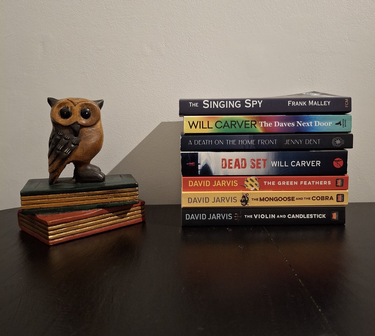Whilst looking back on what I have read so far this year 🙌 &amp; my TBR making me feel guilty.😬
(No I'm not counting) 🤣
October delivered an awesome month of escapism from hectic RL. 😍
Thank you 
<a href="/David_Jarvis_/">David Jarvis - Author published by Hobeck Books</a> 
<a href="/will_carver/">Will Carver</a> 
<a href="/JYoungWriter/">Jennifer Young/Jenny Dent</a> &amp; <a href="/MalleyFrancis/">Frank Malley</a> it's been awesome 🙌