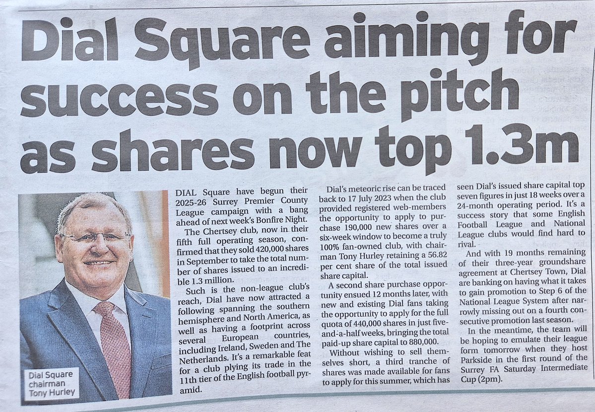 Thank you to the editorial team at the Surrey Advertiser  for publishing an insightful news-piece on The Dial in their Friday (31 Oct.) edition.👍

You can grab your copy of the newspaper 🗞️from all good news outlets each week across north-west Surrey.