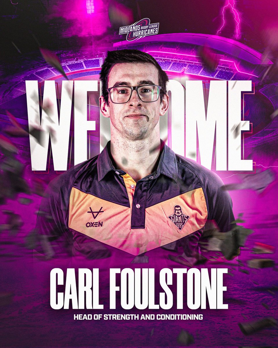 🤝 | POTTSY JOINS THE STORM

✍️ | We are delighted to announce that former Salford and Huddersfield coach Carl Foulstone has joined the club as it's new Head of Strength and Conditioning Coach!

📰 | Read more: midlandshurricanes.com/news/foulstone…

#JOINTHESTORM