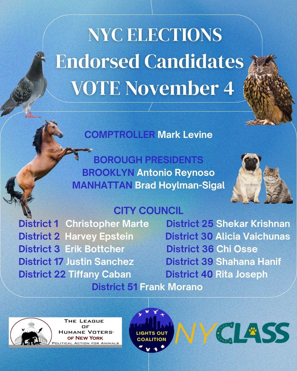 🗳️Our Compassionate Candidates chosen for their work &amp; unyielding commitment to animals. With them in power we are confident that protecting animals will be a legislative and policy priority. Please vote for them! Let's make 2026 the year animals get the protection they deserve!