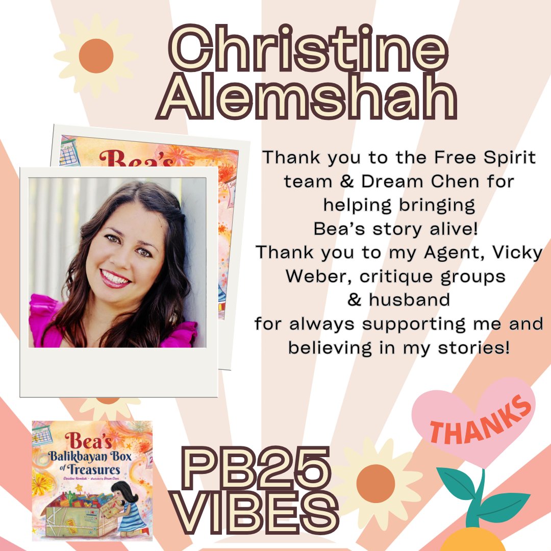 PB25Vibes's tweet image. @pb25vibes member @C_Alemshah is grateful for her publisher, Agent, crit. groups, &amp;amp; husband for always supporting her &amp;amp; believing in her stories.

Who believed in you when you were just starting out?

#PB25VibesGratitudeGiveaway #Pb25Vibes #Gratitude #Thankful #kidlit #amwriting