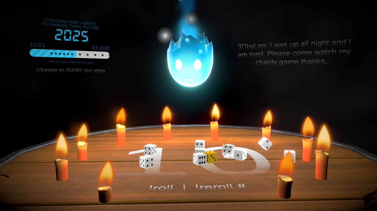 I know it doesn't look like much more but there's a lot of animations and functionality now in the background. I was up all night working on this so please come by! If you want to donate, you can influence our story!

9pm EST at twitch.tv/3DbyLeo