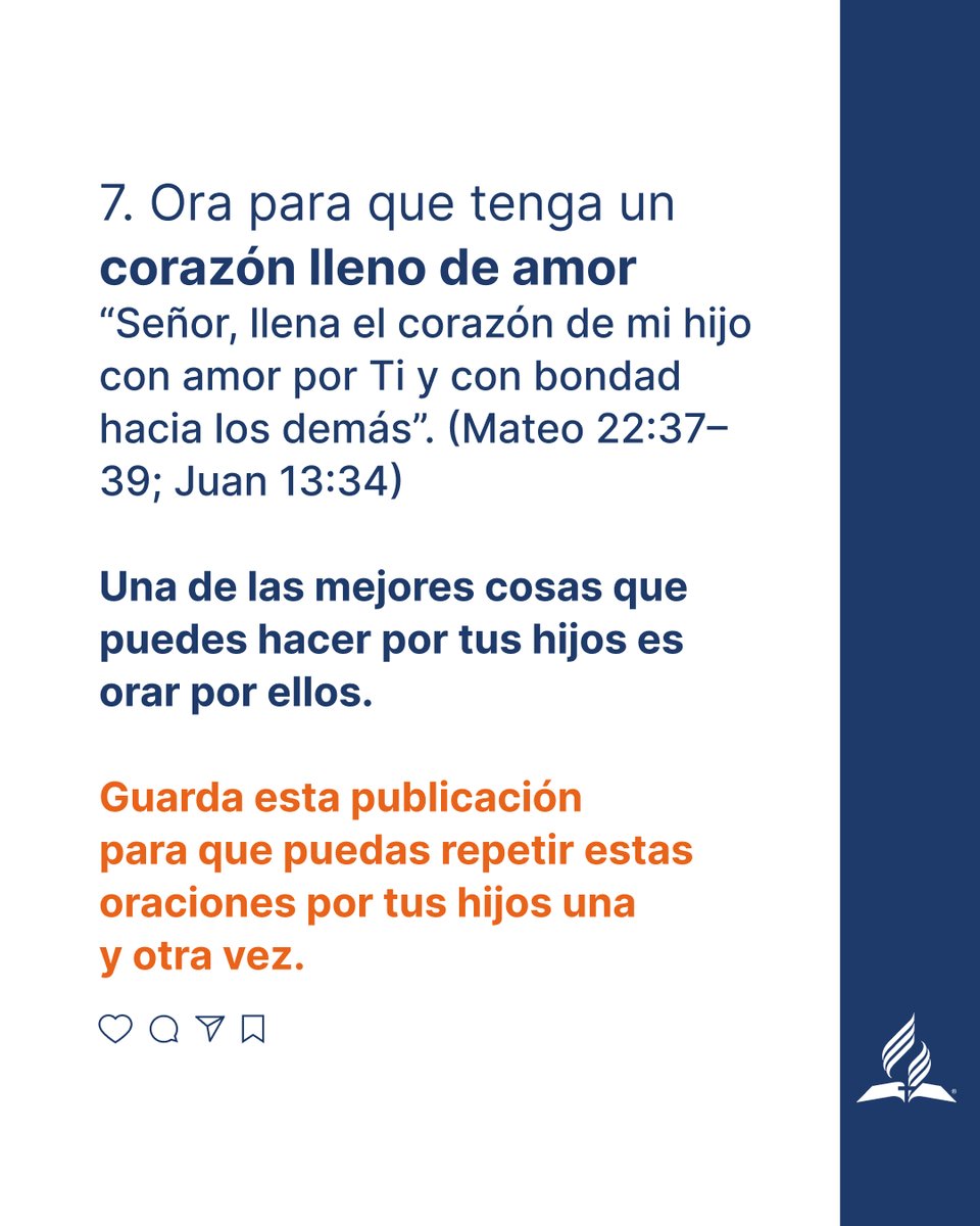 Una de las mejores cosas que puedes hacer por tus hijos es orar por ellos. 🙏 💪

Guarda esta publicación para que puedas repetir estas oraciones por tus hijos una y otra vez.