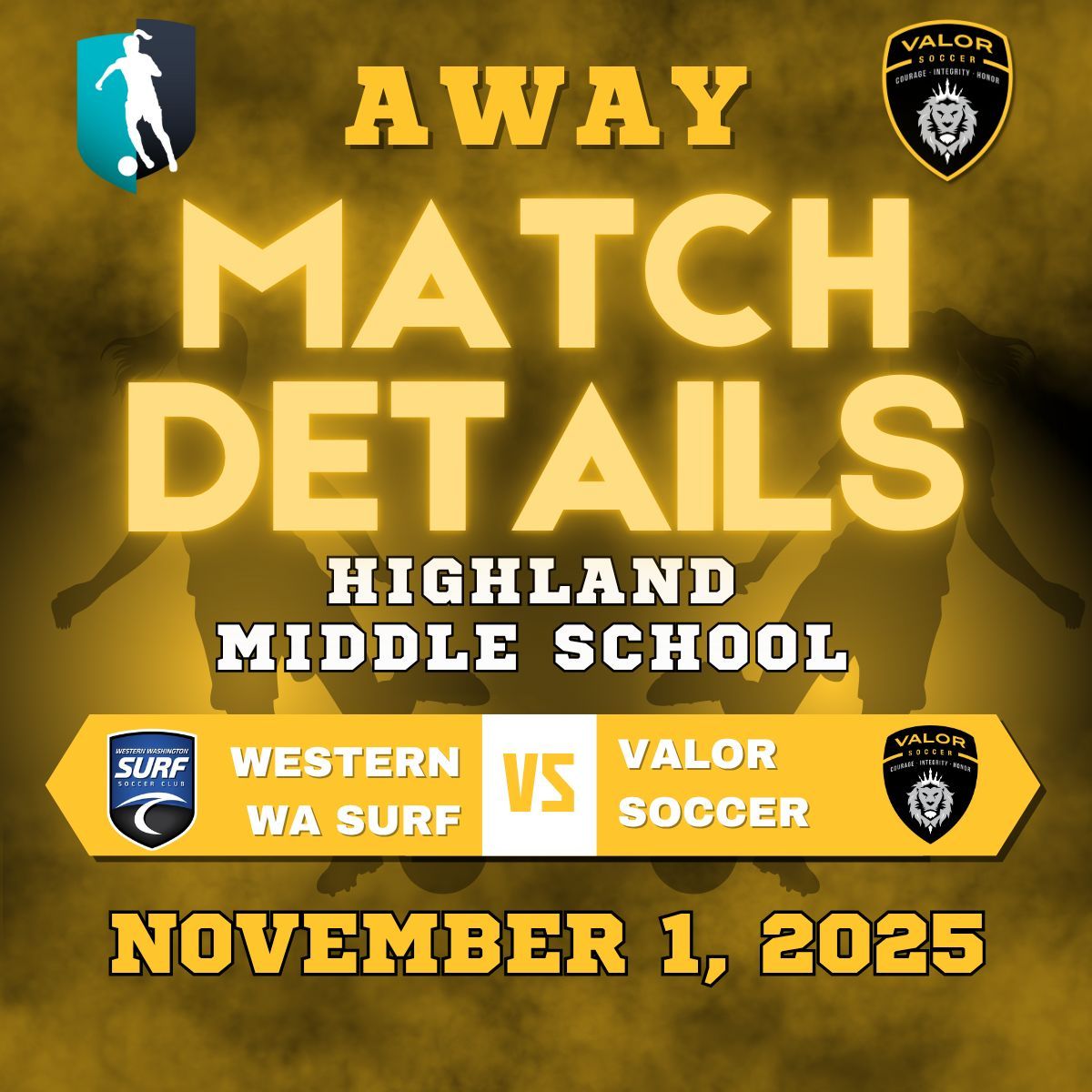 Good luck to our Elite girls who are competing against Western Washington Surf Soccer Club today! Go get them! 💪 🔥 

#WeAreValor #EliteSoccer #GirlsAcademyAspire #YouthSoccer #GirlsinSports