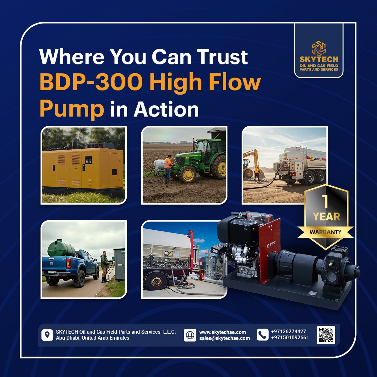 SkytechUAE's tweet image. Trusted everywhere from refueling trucks to remote sites.
The BDP-300 High Flow Pump delivers diesel transfer power that lasts.
💡 Empowering Excellence in Every Drop.
🔗 skytechae.com | 📧sales@skytechae.com |📞 +971501092661
#SkytechUAE #OilAndGasSolutions