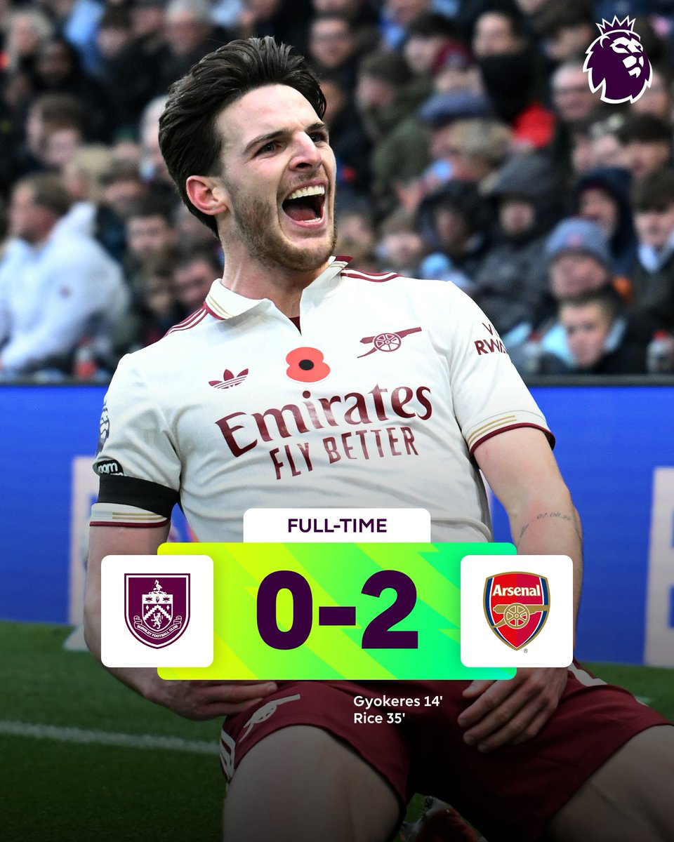 📈 <a href="/Arsenal/">Arsenal</a> extend their lead at the top of the Premier League with a win over Burnley!