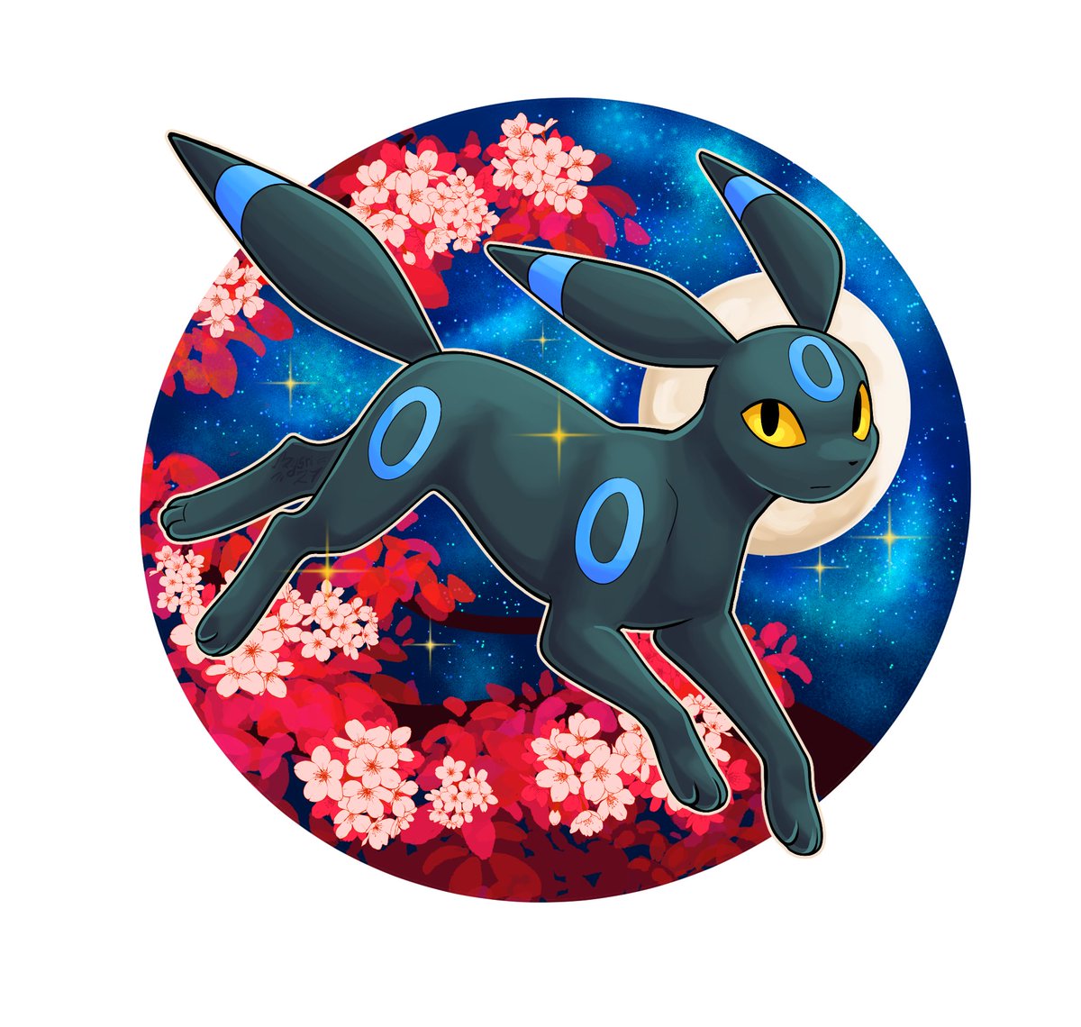 Mysti_27's tweet photo. and Umbreon for the final! really loved working on it!🌟 

#Pokemonart #Eeveelution #Umbreon https://t.co/4KwCG8pNYX