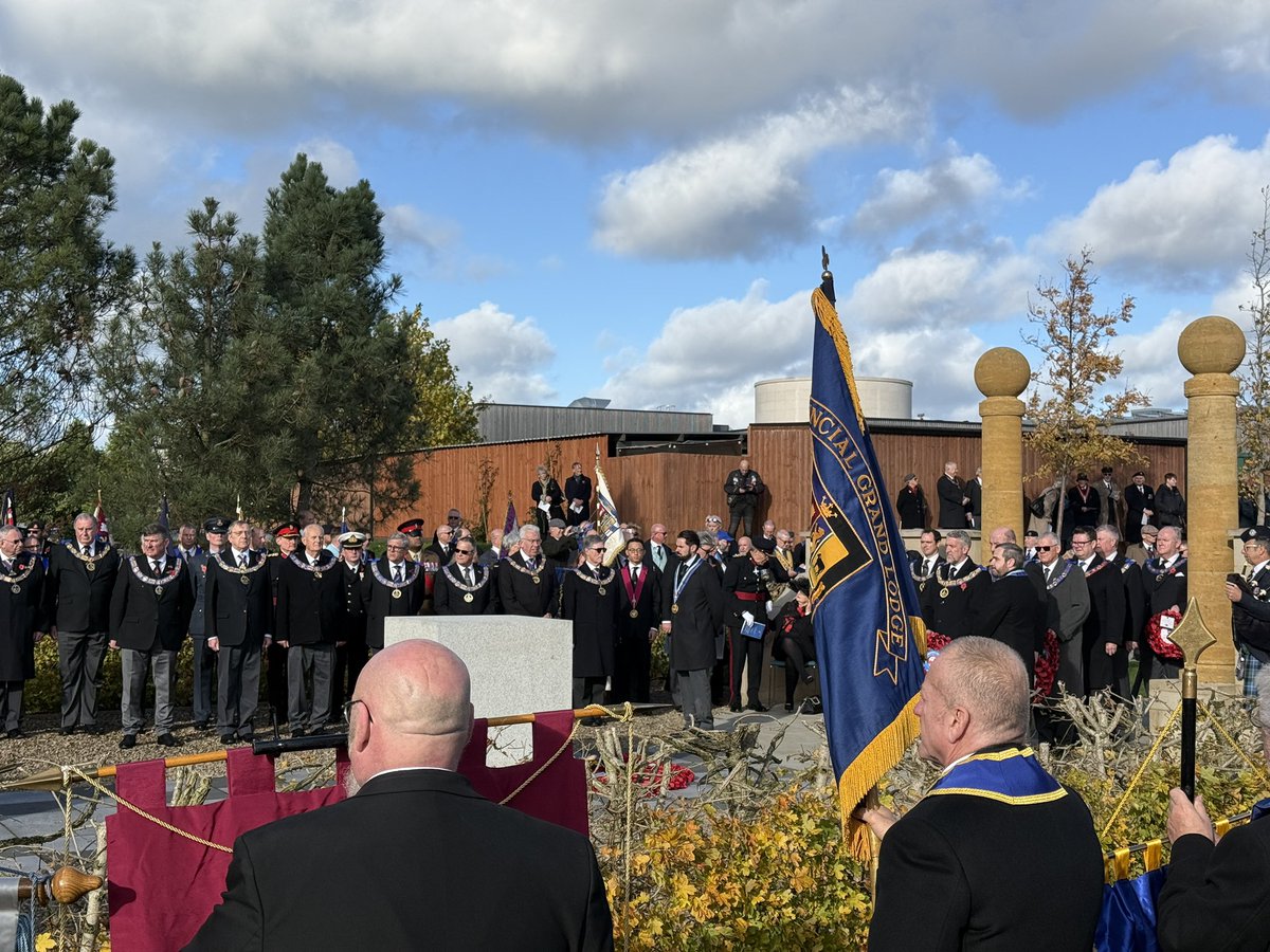 An excellent day with Herefordshire masons at the National Masonic service of remembrance at the National Arboretum- a poignant &amp; dignified service