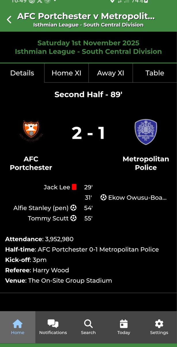 Surely a record breaking attendance at Portchester hahah <a href="/AFCPortchester/">AFC Portchester</a> <a href="/MetPoliceFC/">Met Police FC</a>