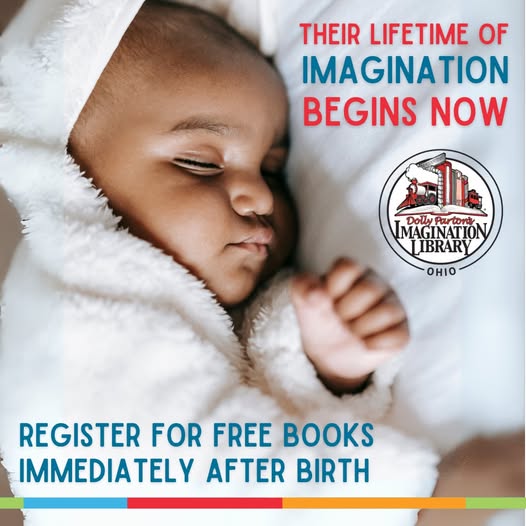 MadisonPL's tweet image. Did you know 80% of a child's brain develops by age 3? 📚 Dolly Parton's Imagination Library of Ohio sends one free book each month to kids 0-5! Sign up when completing the birth certificate to get 60 books before kindergarten! #ImaginationLibrary #EarlyLiteracy #Ohio