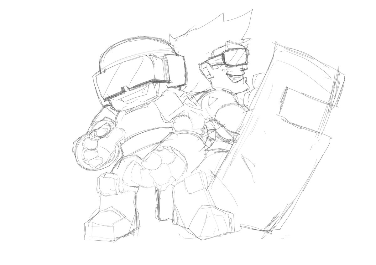 Yay Nightmare cop and tankman WIP!