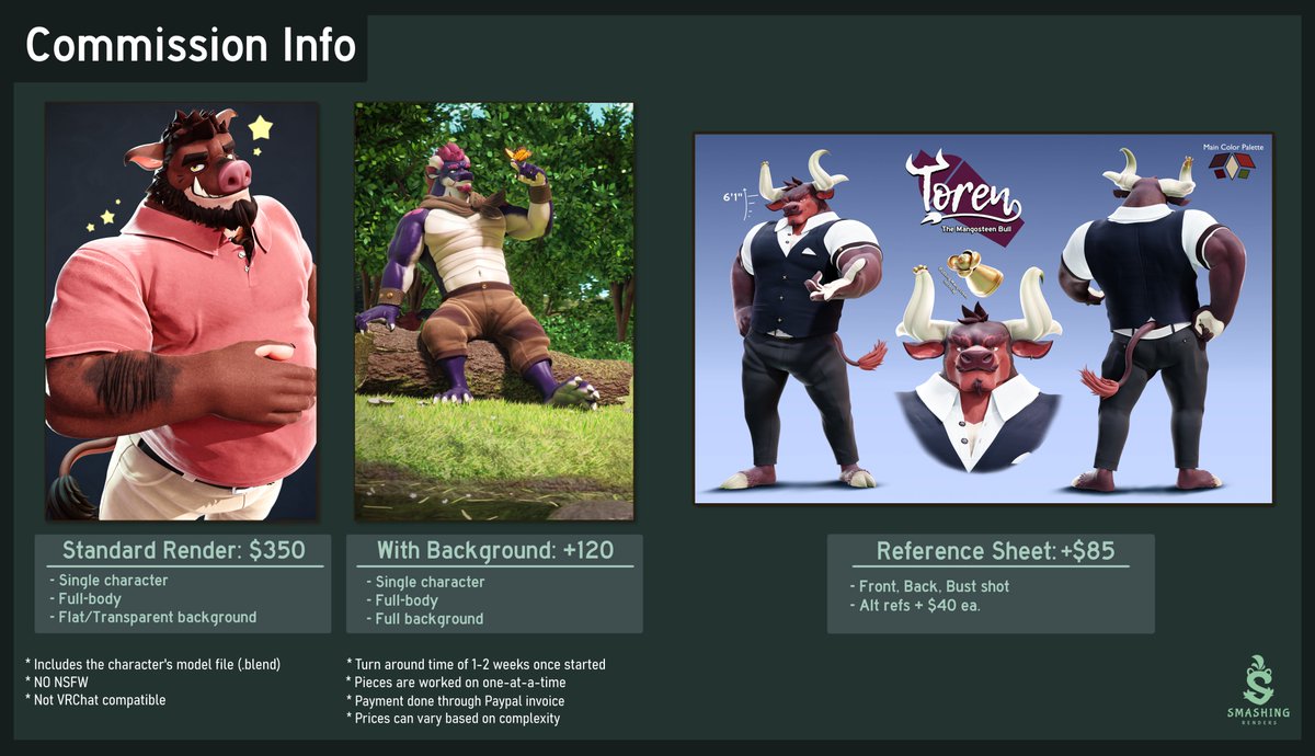 SmashingRenders's tweet image. Alrighty, lil' bit of a sudden opening...but I'll be taking in 3 slots again! If interested, please DM.