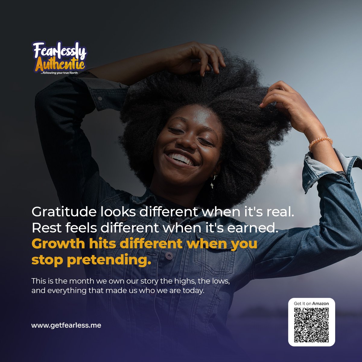 GetFearlessMe's tweet image. Growth hits different when you ditch the highlight reel. Your story? It&apos;s messy, it&apos;s beautiful, it&apos;s yours. 

The unfiltered version is the best one.

Here&apos;s to another month of being the best version of yourself yet.

#FearlesslyAuthentic #AuthenticLiving #November #NewMonth