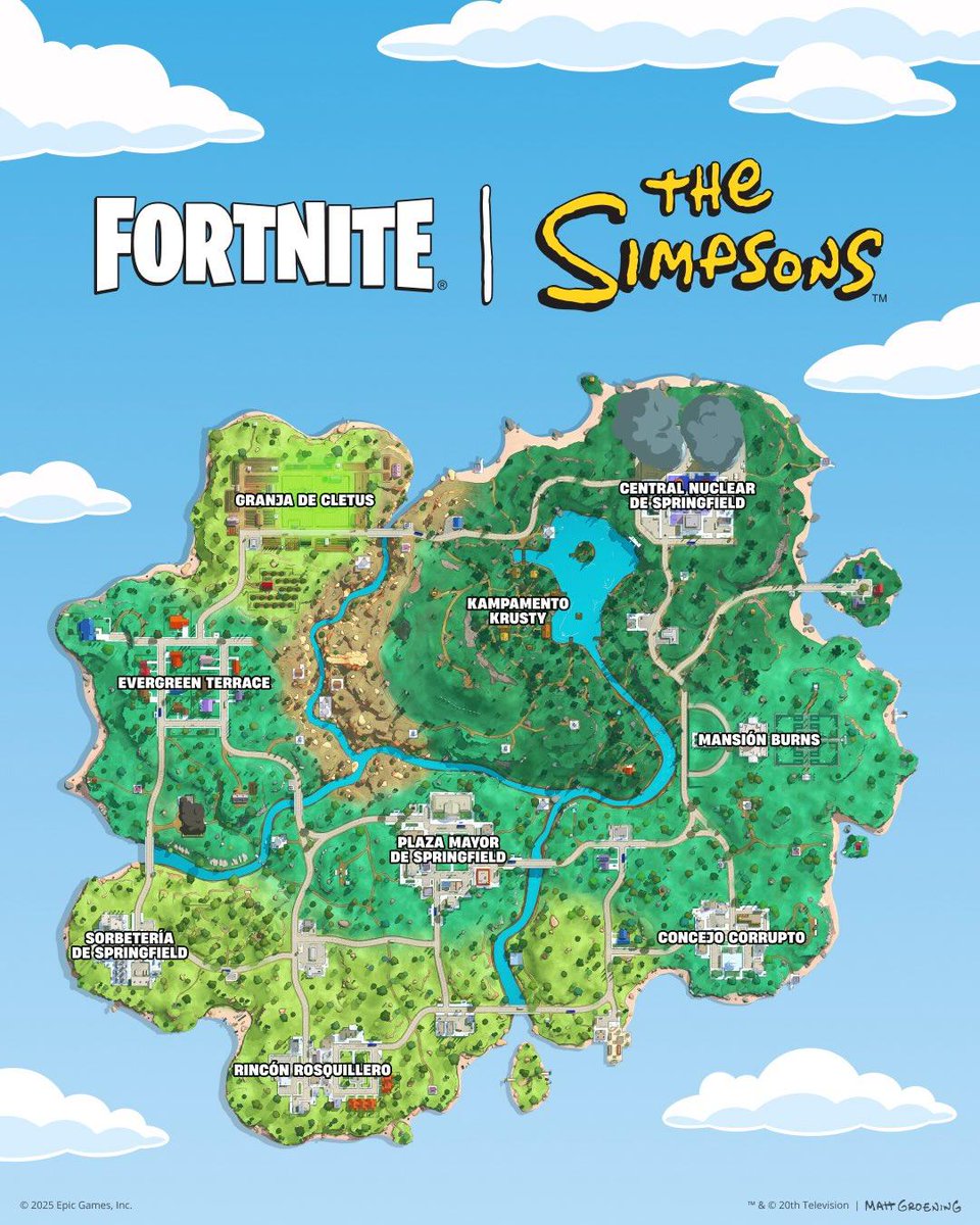 codepcpy's tweet image. MAPA DE SPRINGFIELD – FORTNITE x THE SIMPSONS
Si te gusta mi contenido, usa el código ‘PCPY’ en la tienda, gracias ❤️ #ad
#Fortnite