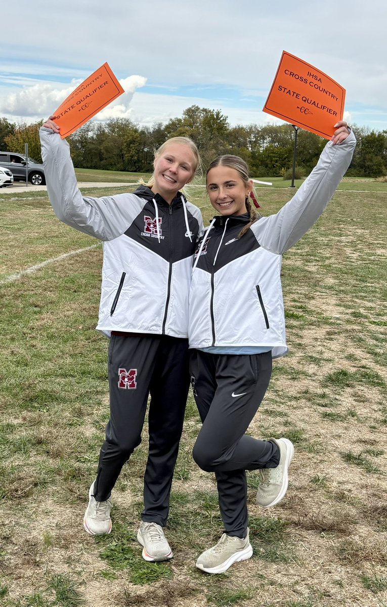 Our AA’s just punched their ticket to the IHSA XC State Finals!! Congratulations Ava and Addy on an incredible performance today at Sectionals 🤩🎉We are so proud of you!
<a href="/TheBUDAthletics/">Red Bud Athletics</a> 
<a href="/RedbudHS/">Red Bud High School</a>