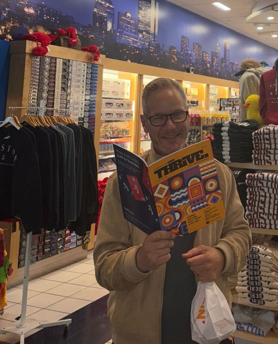 GFSB Board Member Ron Wagemakers picked up his copy of Thrive Magazibe from Gibraltar Airport, took it to London and he is now reading it in Moston MA on his way to New Orleans.  Where is the furtherst you have read your Thrive magazine?  Let us know.