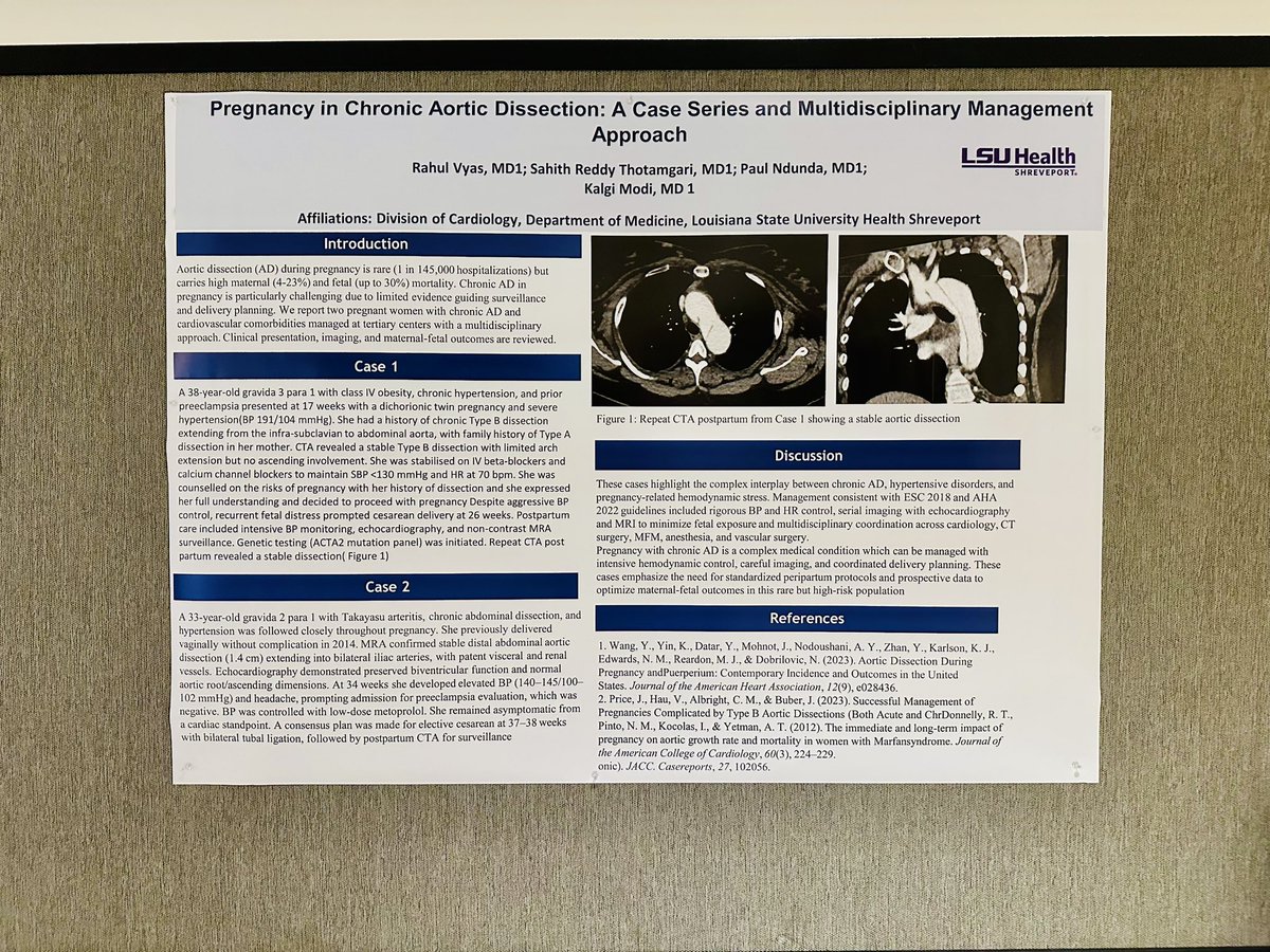 Our #CardiologyFellows at the LA ACC Conference with several poster presentations! 🎓🫀

A special shoutout to <a href="/SThotamgariMD/">Sahith Reddy Thotamgari, MD</a> for winning 2nd place in the Oral Presentation competition! 🏆👏

<a href="/LSUHS/">LSU Health Shreveport</a> <a href="/LSUHS_IM/">LSU Health Shreveport Internal Medicine Residency</a> <a href="/LA_ACC/">Louisiana Chapter of the ACC</a> <a href="/ACCinTouch/">American College of Cardiology</a> 
#CardioTwitter #ACC #MedEd #LSUHS