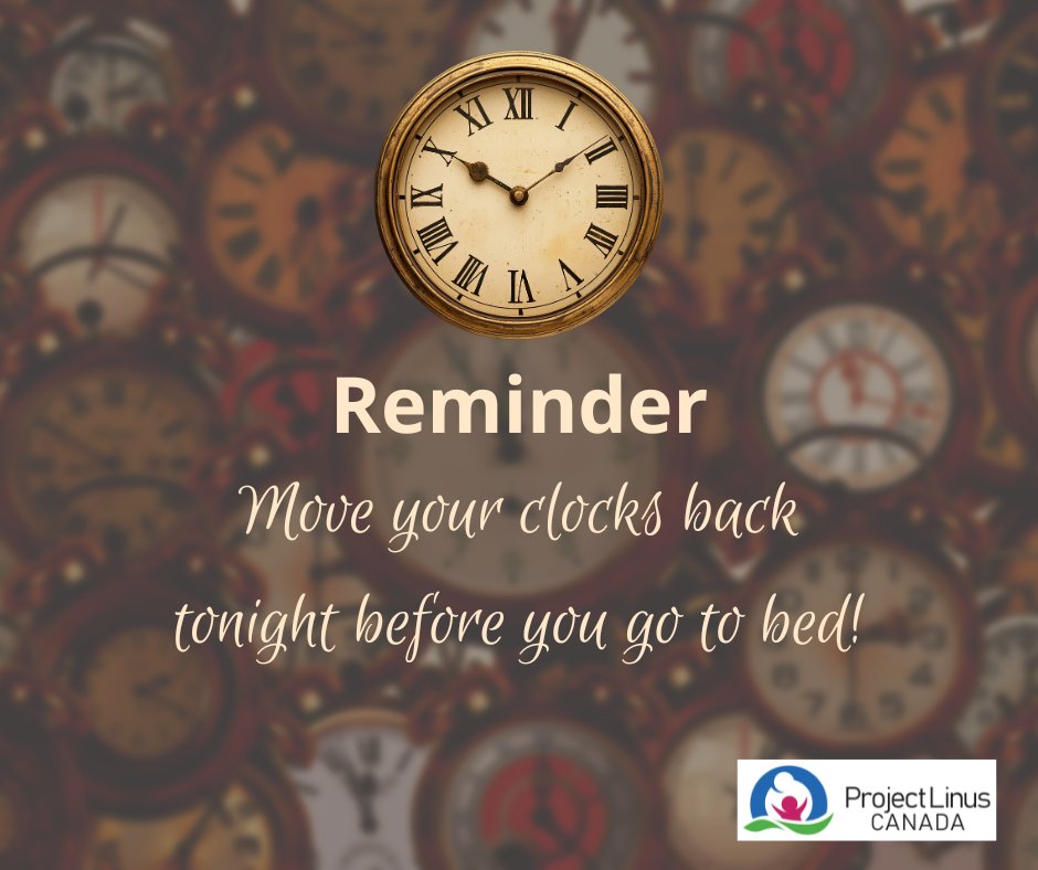 ProjectLinusCA's tweet image. #ProjectLinusCanada #DayLightSavingTime