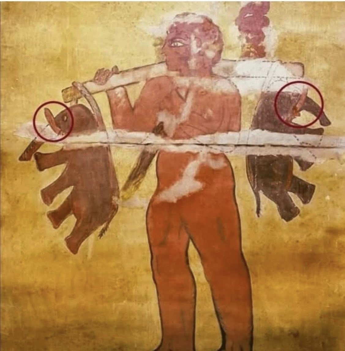 Painting Found Inside The Pyramids Of Nubia In Sudan, Look Very Closely!👀