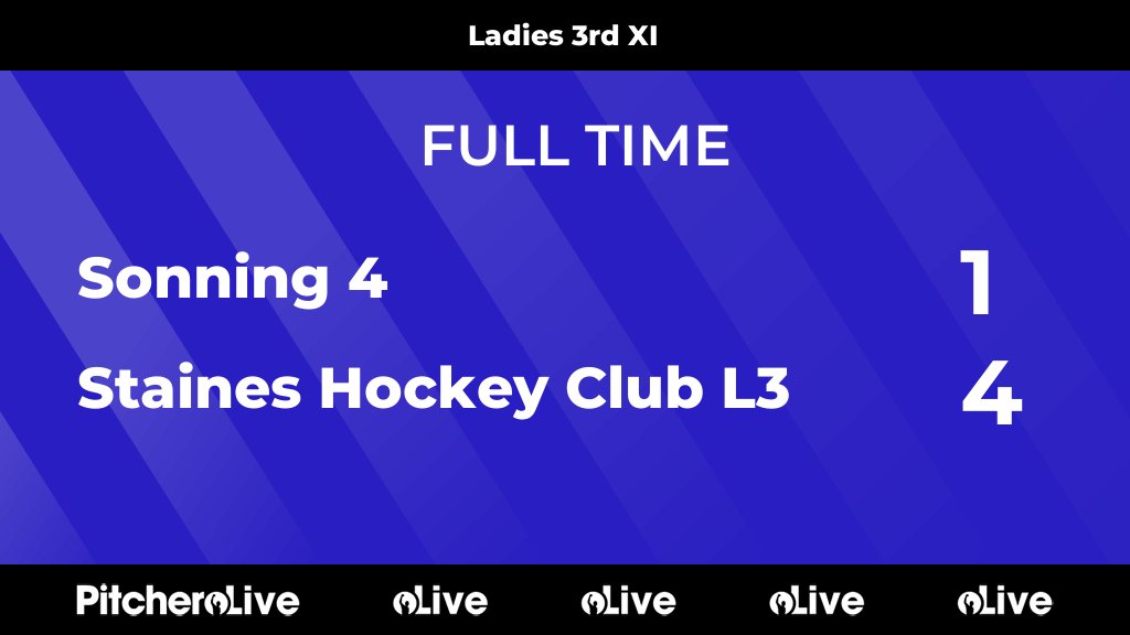 FULL TIME: Sonning 4 1 - 4 Staines Hockey Club L3
#SONSTA #Pitchero
staineshockeyclub.com/teams/228653/m…