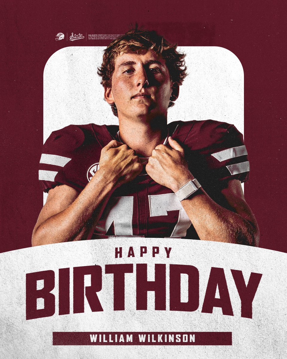 Bulldog Family, help us wish our guy <a href="/williamwilk_/">William Wilkinson</a> a very Happy Birthday!    

#HailState