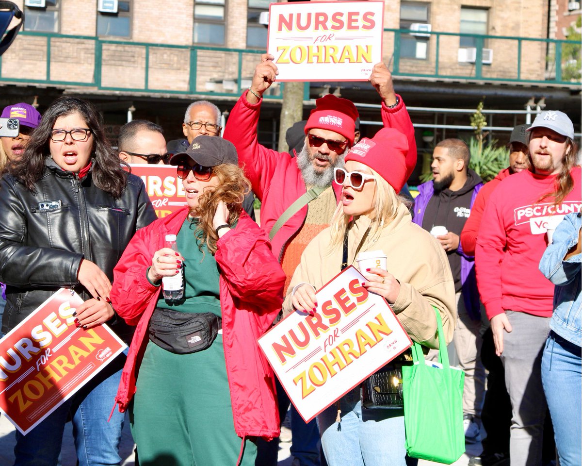 CentralLaborNYC's tweet image. Hitting the doors for @zohrankmamdani in Washington Heights to get out the #UnionStrong vote! It’s getting down to the wire, make sure you make that voice heard! 

#NYCLaborVotes