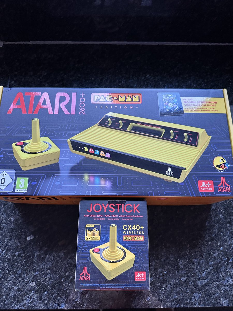 ch4os_theory's tweet photo. Picked up the 2600+ PAC Man edition #pacman #atari2600plus #atari #retrogaming #retrogamer https://t.co/U7c48Gqc2P