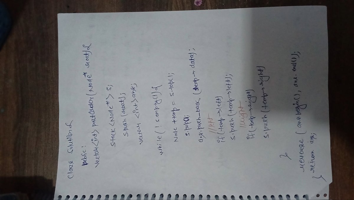 programmersatya's tweet image. 💡 Day 25 of #100DaysOfDSA
✅ Pre order Traversal
✅️ Post order Traversal
✅ In order Traversal
I’m currently learning DSA in C++ from theì CoderArmy YouTube channel with @rohit_negi9 brother — an amazing mentor
#100DaysOfCode #DSA #Cplusplus #CodingJourney