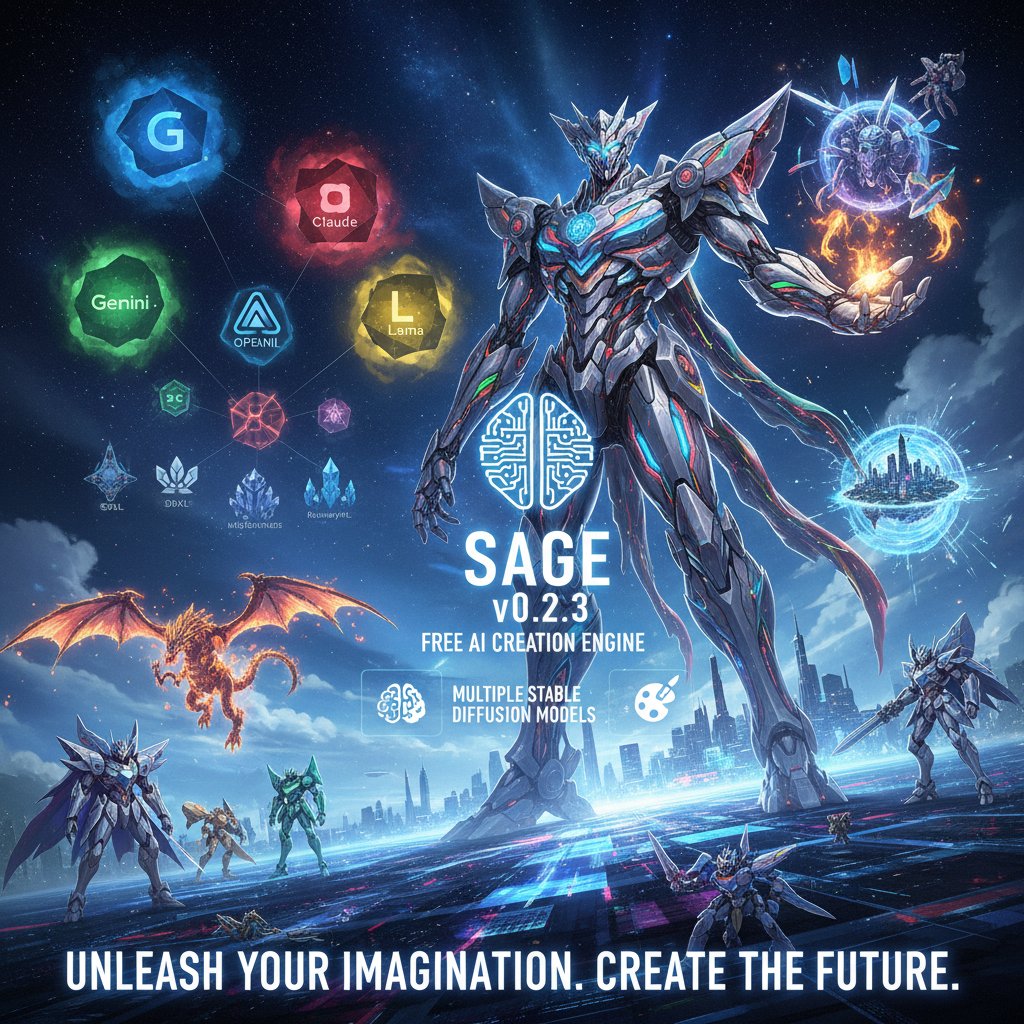 PeterSebring's tweet image. 🚀 SAGE v0.2.3 is live!
The next step of free Open Source AI creation engine.

What’s new in v0.2.3:

• WALL OF IMAGES
• improved Chat
• smarter Installer
• new floatool inline generators
• easier Kaggle integration

👉 github.com/sebastianpw/sa…

#SAGE #AIcreation