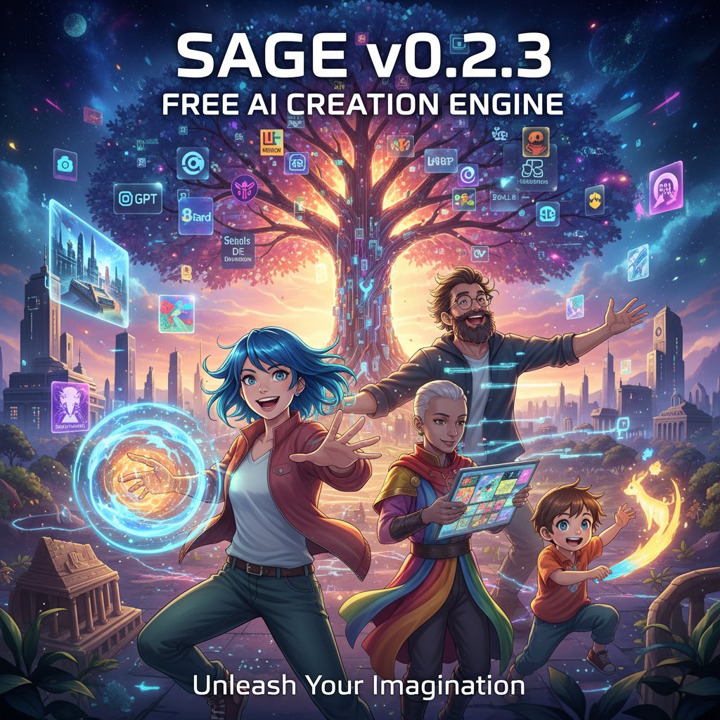 PeterSebring's tweet image. 🚀 SAGE v0.2.3 is live!
The next step of free Open Source AI creation engine.

What’s new in v0.2.3:

• WALL OF IMAGES
• improved Chat
• smarter Installer
• new floatool inline generators
• easier Kaggle integration

👉 github.com/sebastianpw/sa…

#SAGE #AIcreation