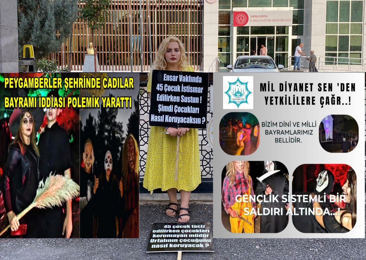 Bugün çocuklarımız için yaptığım eylemin 692. Günüydü.
PEYGAMBERLER ŞEHRİNDE CADILAR BAYRAMI KUTLANMAZ.
DİYORLAR.
PEKİ PEYGAMBERLER ŞEHRİNDE ÇOCUKLAR İSTİSMAR EDİLİR Mİ? YOLSUZLUK YAPILIR MI?
ZALİMLERE SIRF GÜÇLÜ DİYE AĞA'M, PAŞAM DENİR Mİ?
KENDİNCE EĞLENEN İNSAN HEDEF GÖSTERMEK