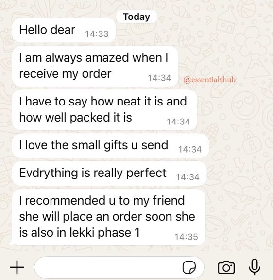 EssentialsHub_'s tweet image. Your reviews have our hearts🥹❤️❤️
Thank you for the love shown by our customers!

We remain committed and loyal to serving you the best and authentic skincare with exceptional customer service 😁😁

Haven’t ordered from us?
What are you waiting for?
Send us a DM today ❤️🤩