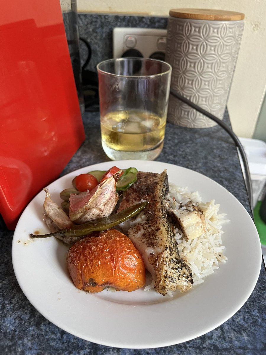 Agent99c's tweet image. Happy Saturday swordfish steak baked with rice #swordfish #saturday #foodie #lunch #food #foodlover #eatwell #sydney