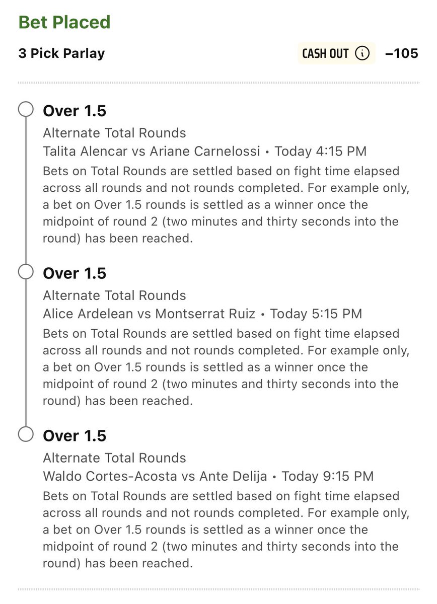 GGippe's tweet image. UFC few more plays 
I really like Norma Dumont’s significant strikes today, but I can’t find a regular line that would be a -115 so I built the same game parlay and then I’ve also got the one circled that I like on the ladder