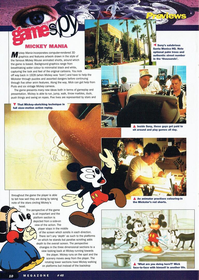 OldGameMags's tweet image. SEGA Megazone #45, Nov &apos;94 - Preview of &apos;Mickey Mania&apos; on the Mega Drive, featuring some behind the scenes shots of the animation in action.   
 ift.tt/aqSPvZz
