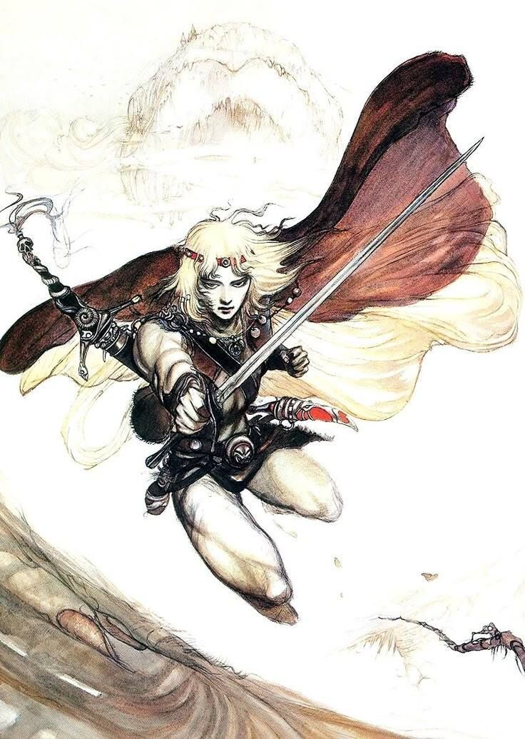 finalformlab's tweet image. Final fantasy artwork by Yoshitaka Amano