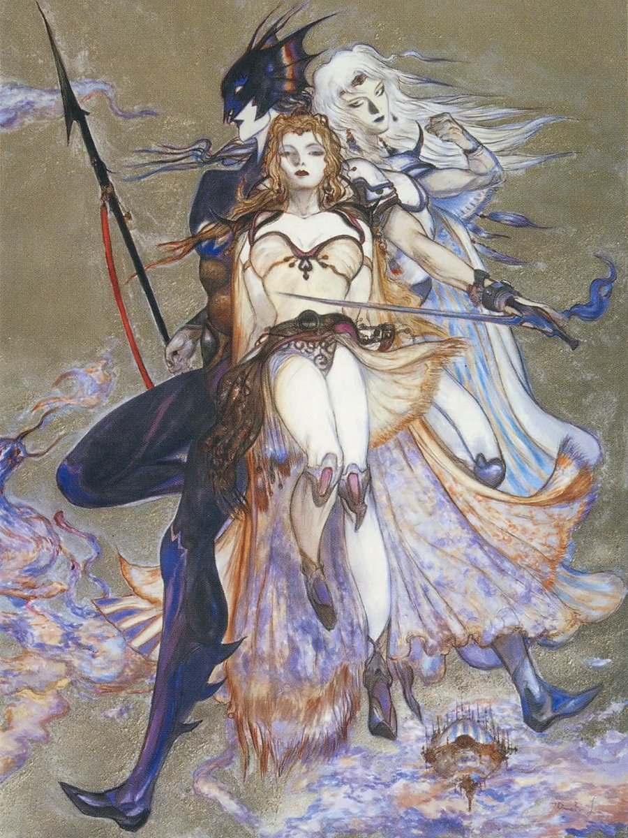 finalformlab's tweet image. Final fantasy artwork by Yoshitaka Amano