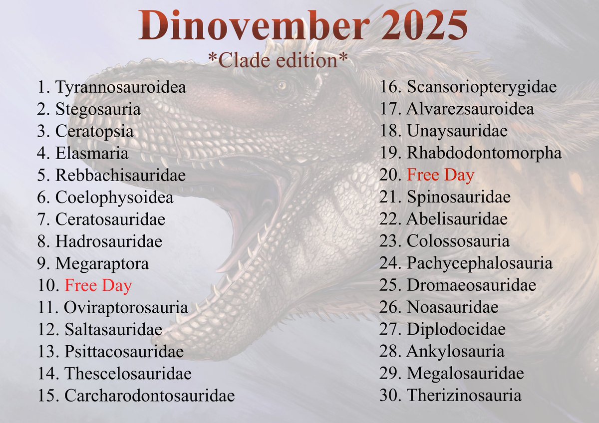 DTakeji's tweet image. Did a little #Dinovember prompt but with a little twist. A clade edition, feel free to join in!