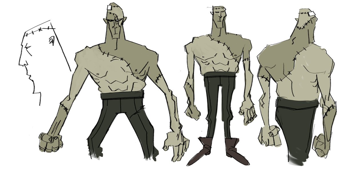 frankensteins monster sketches from a few months ago