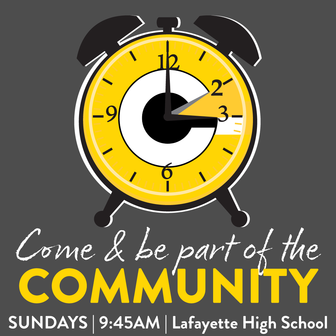 You'll be really early for church if you don't "fall back". We hope to see you at CCO tomorrow!