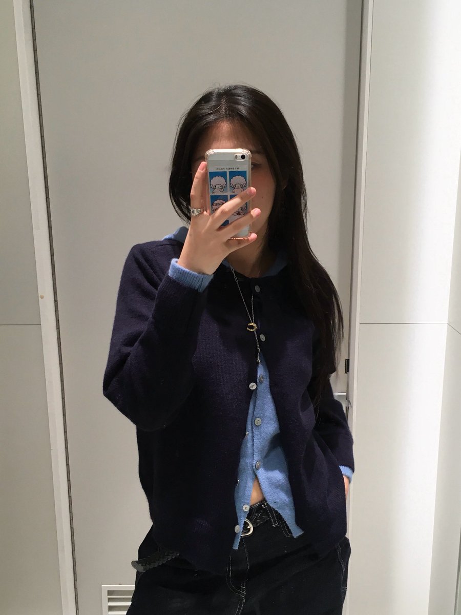 요즘 가디건 레이어드가 너무 조흠