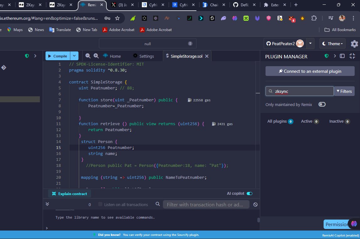 PeatPeater2's tweet photo. I can’t find the zkSync plugin on Remix. I’ve tried resetting the workspace, resetting still no zkSync plugin. Has anyone else faced this or knows a fix? #Solidity #zkSync #Web3 #RemixIDE
@EthereumRemix @CyfrinUpdraft @PatrickAlphaC @cyfrin @TobyTech6 https://t.co/ZZEaBQFUze